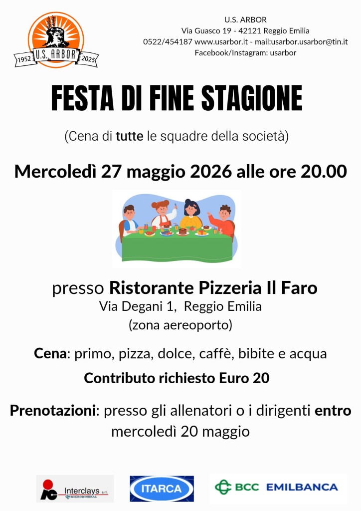 Cena di chiusura